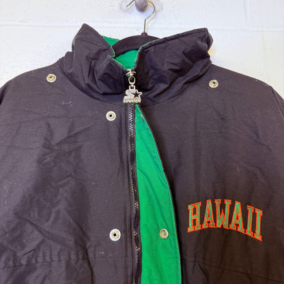 90s University of Hawaii Rainbow Warriors NCAA Starter Jacket Sz XL