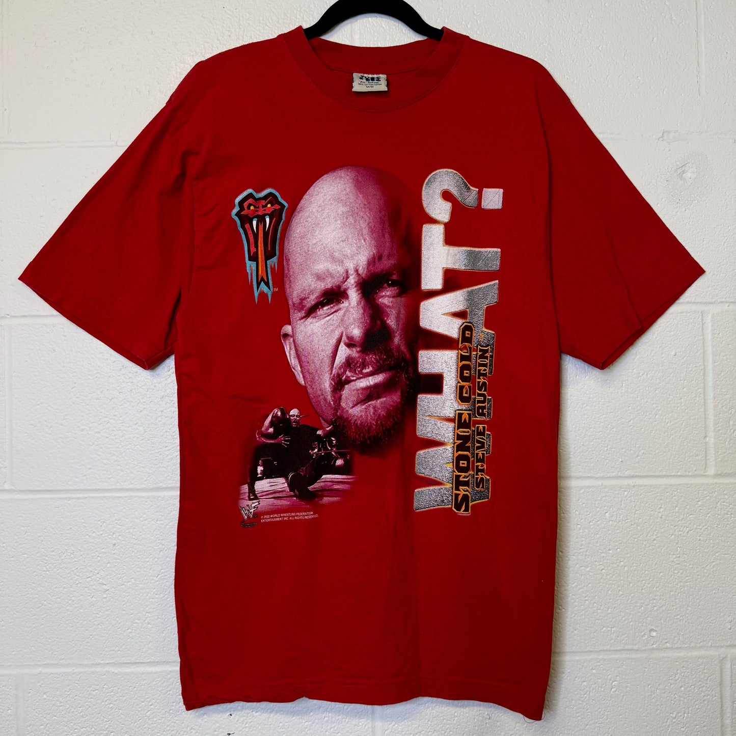 2002 Stone Cold WWF T-Shirt Sz M (B2144)