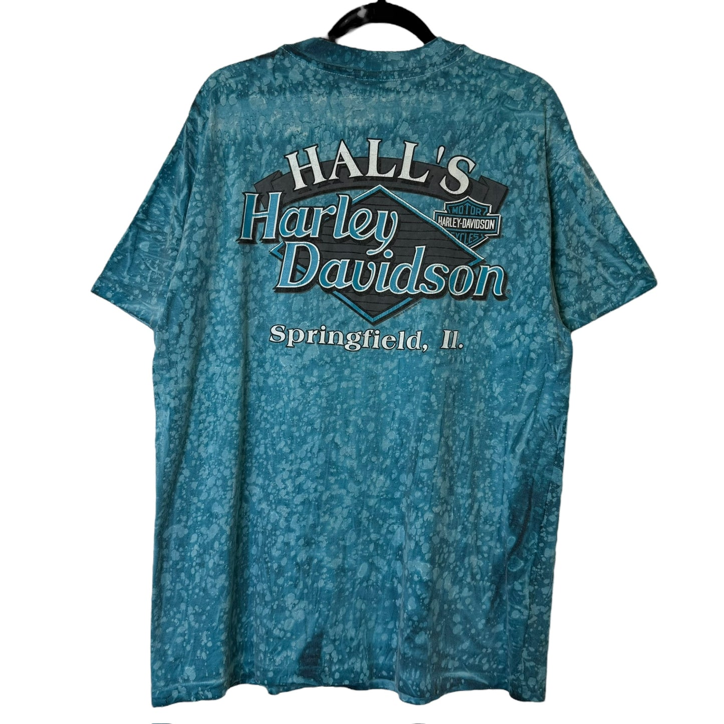 1993 Harley Davidson Hall's Springfield T-Shirt Sz L (B237)