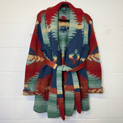 Vintage Polo Ralph Lauren Hand Knit Cardigan Jacket 100% Wool
