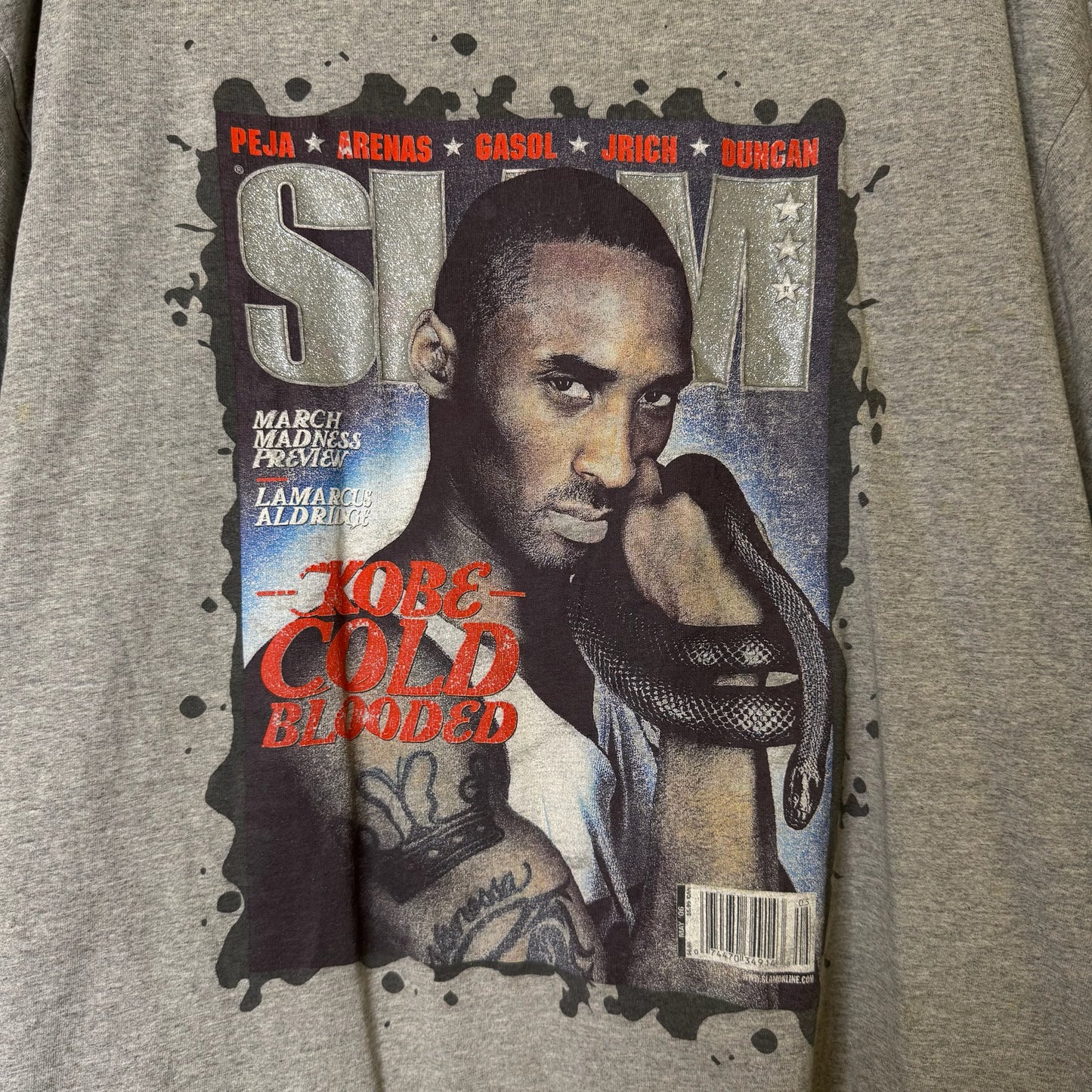 2000s Kobe Bryant Slam Basketball Magazine T-Shirt Sz XL (B649)