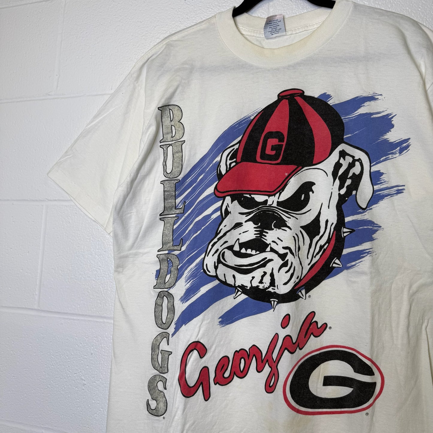 90s Georgia Bulldogs NCAA T-shirt OSFA Sz XL (B2317)