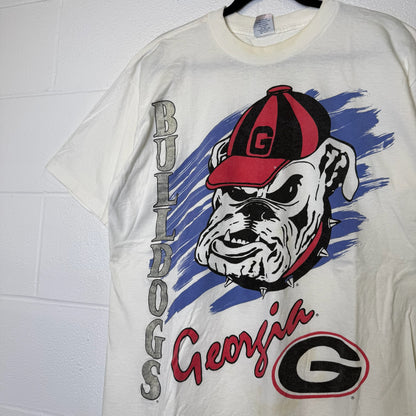 90s Georgia Bulldogs NCAA T-shirt OSFA Sz XL (B2317)