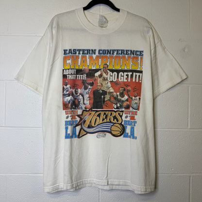 2001 Allen Iverson Philadelphia 76ers T-shirt Sz XL (B1686)