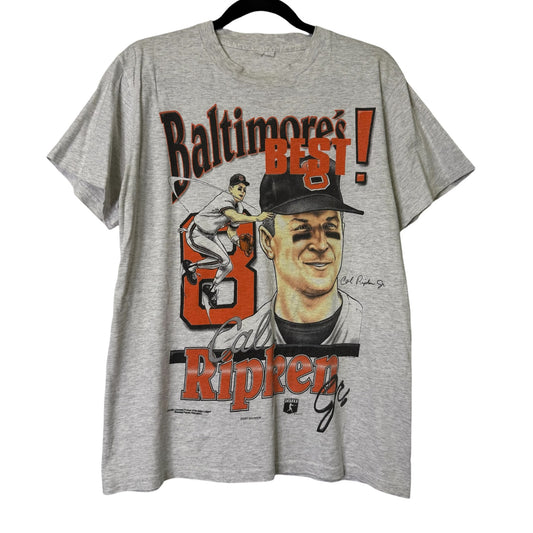 90's Cal Ripken Baltimore Orioles Xplosion NFL T-shirt Sz L (B675)
