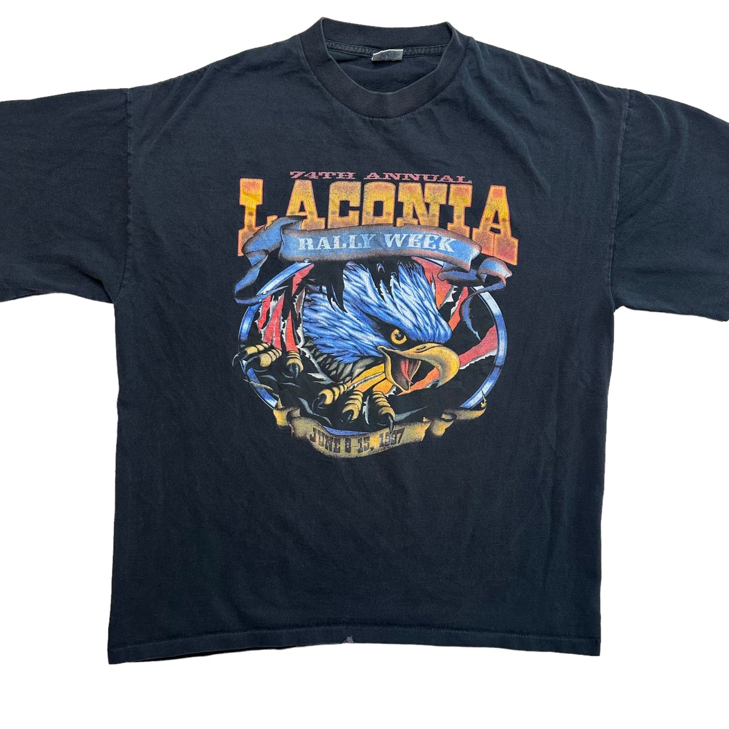 1997 Harley Davidson Laconia Rally Week T-Shirt Sz XL (A5695)