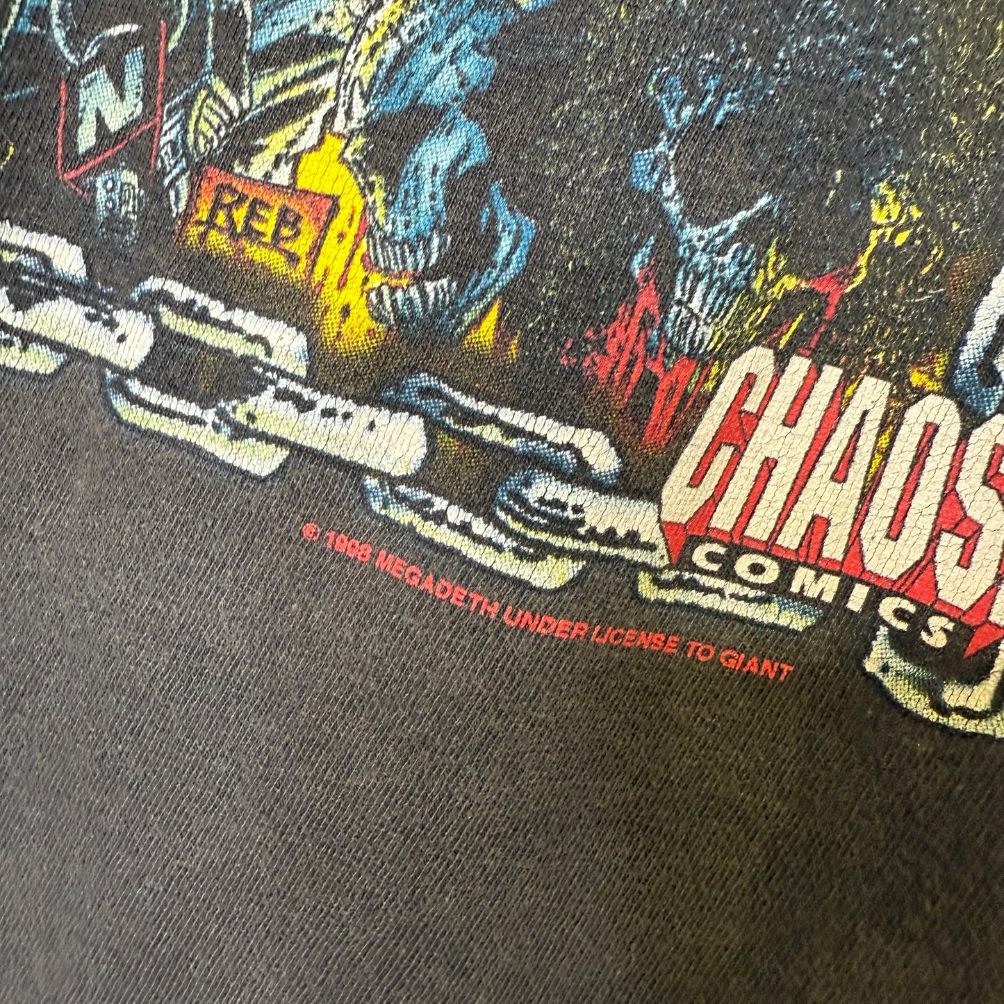 1998 Megadeth Chaos Comics Band T-Shirt Sz XL (B658)