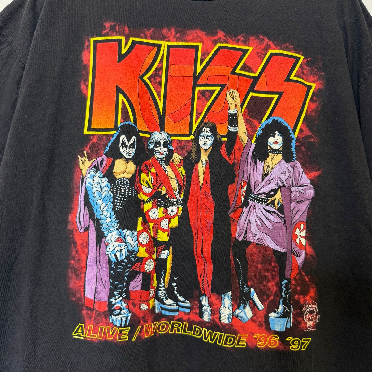 1997 KISS Rocks Japan Tour T-Shirt Sz XL (B425)
