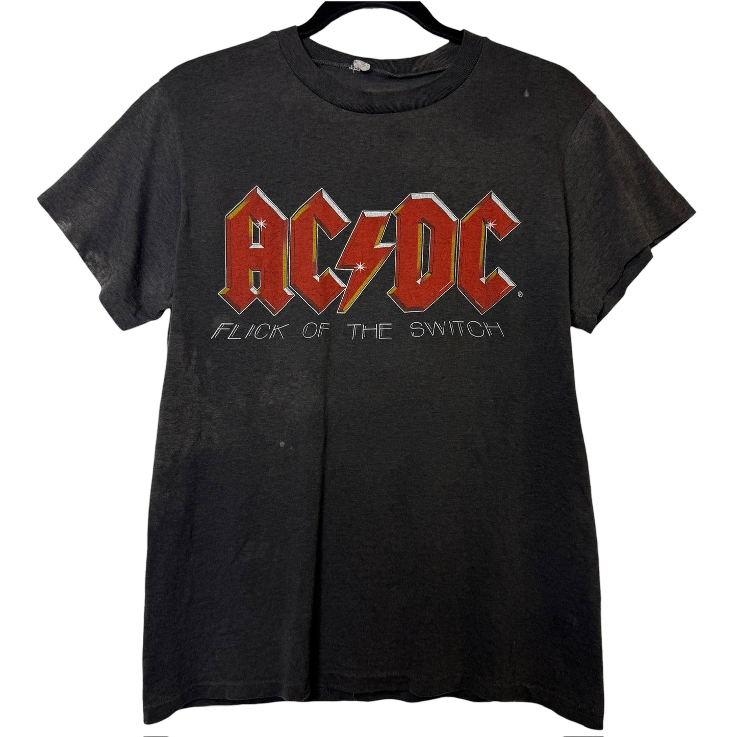 80's AC/DC Flick of The Switch T-shirt Sz L (B359)