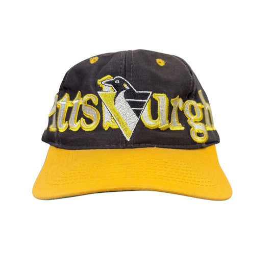 90s Pittsburgh Penguins NHL Logo 7 Snapback Hat