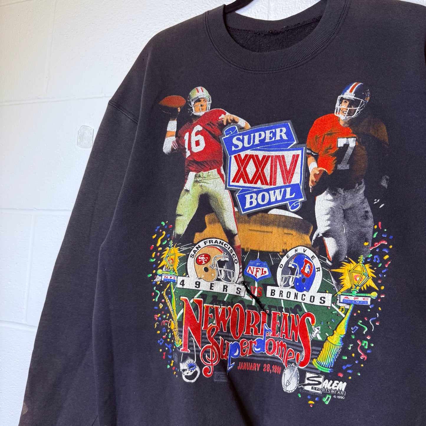 1990 Broncos vs 49ers NFL Superbowl Champs Crewneck (B2388)