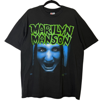 90s Marilyn Manson Blue Face Backstage Pass Band T-Shirt