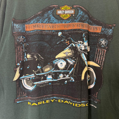 90's Harley Davidson Heritage of Freedom Long Sleeve (Green) Sz L (B583)