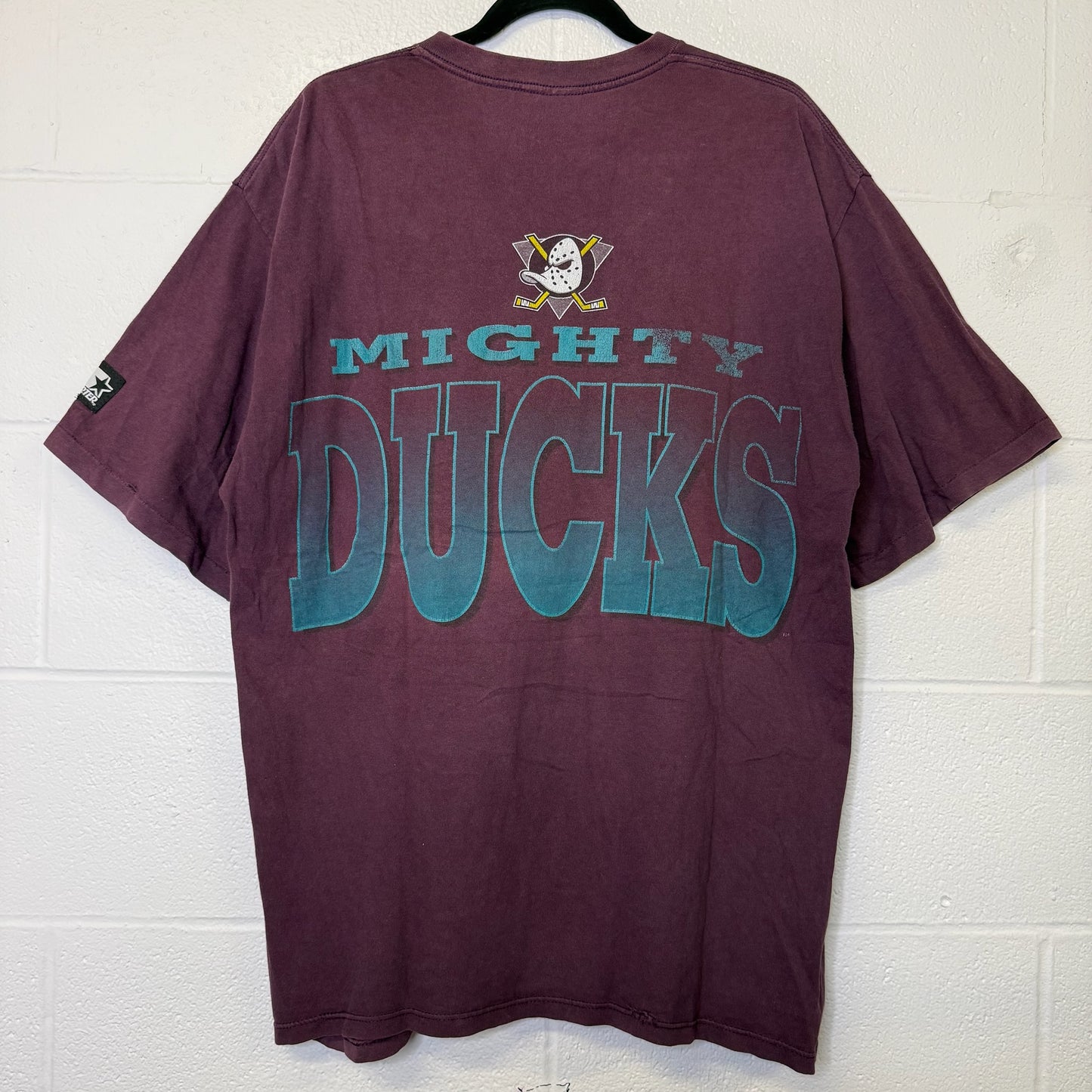 90's Mighty Ducks Starter NHL T-Shirt Sz XL (B2908)