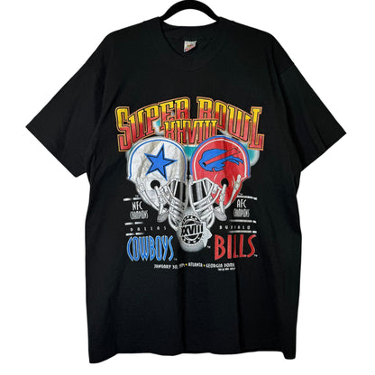 1994 Dallas Cowboys vs Buffalo Bills T-shirt Sz L (B2117)