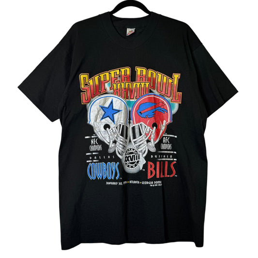 1994 Dallas Cowboys vs Buffalo Bills T-shirt Sz L (B2117)