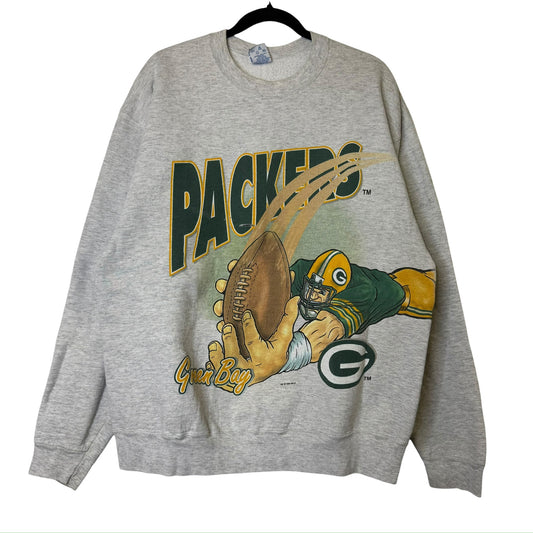 90s Green Bay Packers Salem Wraparound Crewneck NFL (b2590)