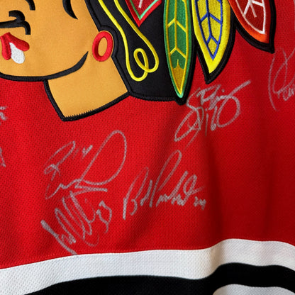 90s Chicago Blackhawks Hockey NHL Jersey Autographed CCM Sz L (B1978)