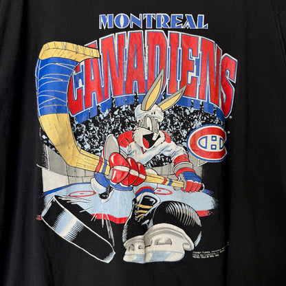 1993 Montreal Canadiens Bugs Bunny NHL T-shirt Sz XL (B1685)