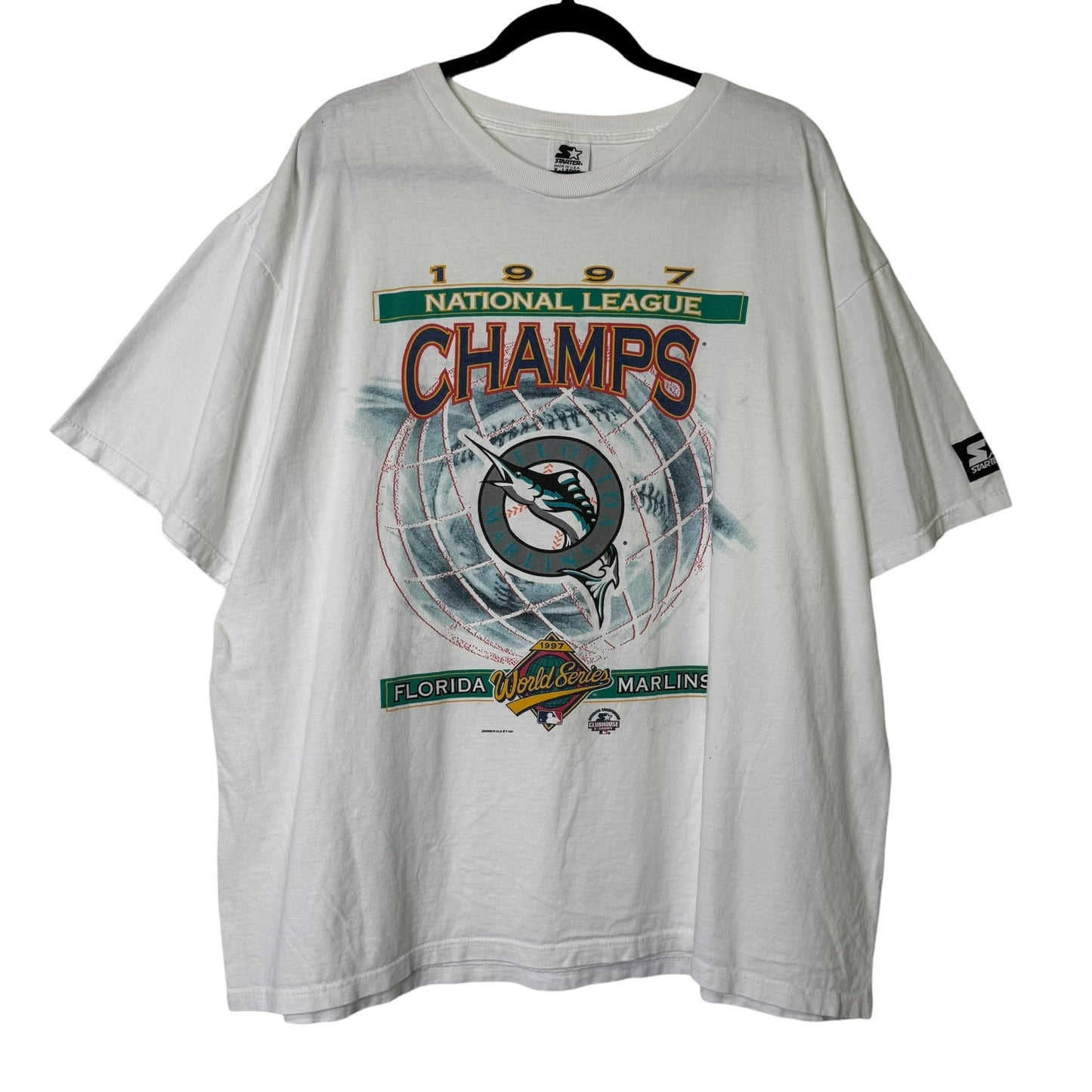 90's Florida Marlins MLB Starter T-shirt Sz XL (B1602)