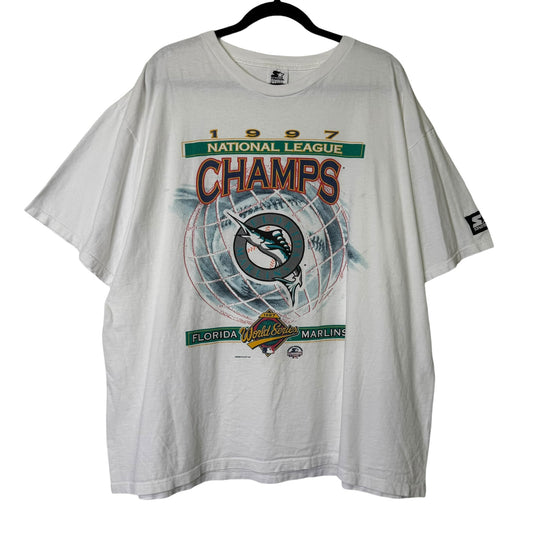 90's Florida Marlins MLB Starter T-shirt Sz XL (B1602)