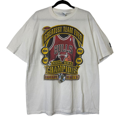 1996 NBA Finals Chicago Bulls Champions T Shirt Sz L (B2205)