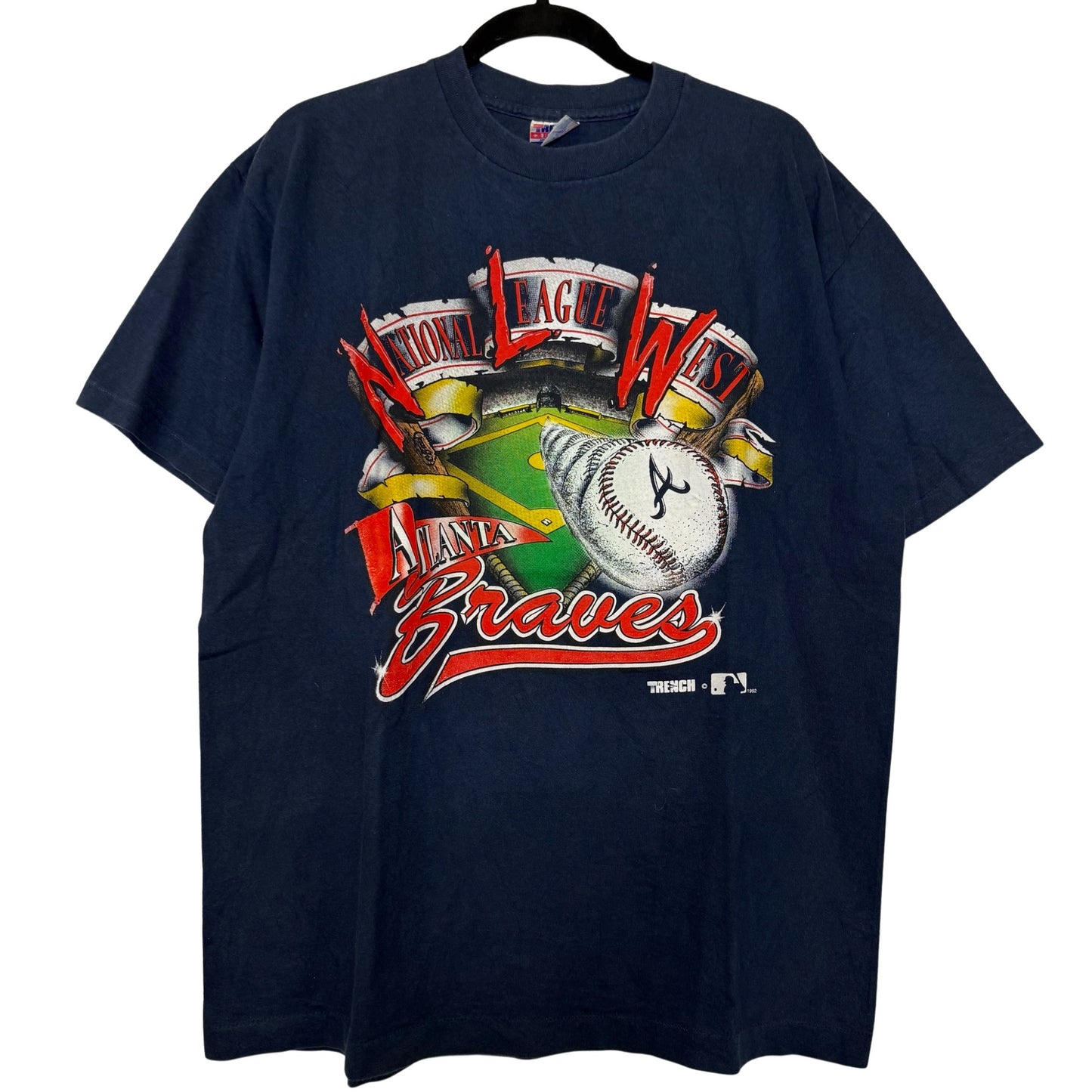 1992 Atlanta Braves MLB T-shirt Sz XL (B2982)