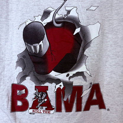 90s University of Alabama Nutmeg Breakthrough NCAA T-shirt Sz L (B2346)