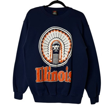 90s University of Illinois Crewneck Sz M (A2562)