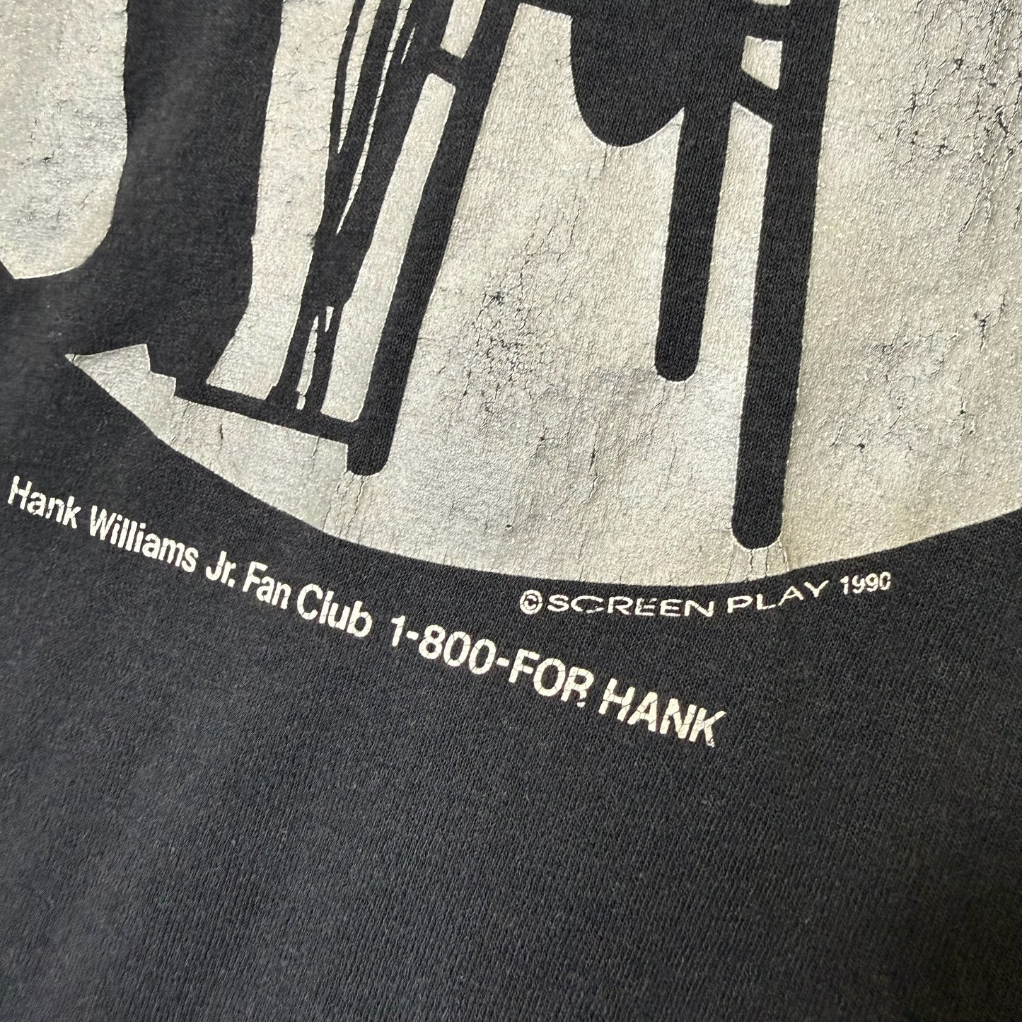 1990 Hank Williams Jr Lone Wolf Tour Sz L (B403)