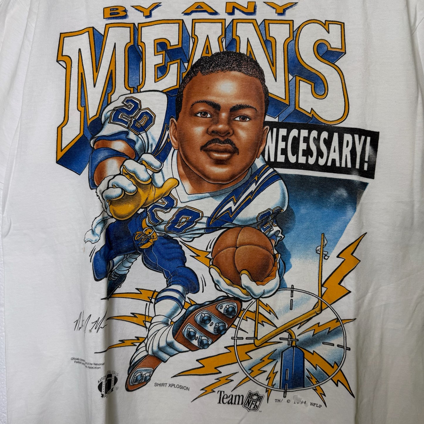 1994 San Francisco Chargers Xplosion NFL T-shirt Sz L (B2309)
