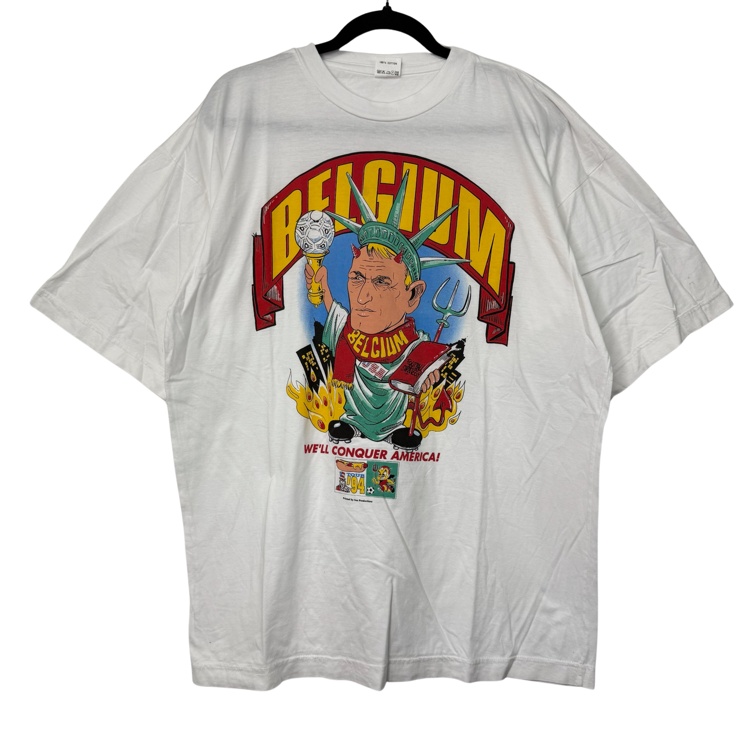 1994 World Cup Soccer Belgium T-Shirt Sz XL (B2791)