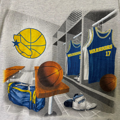 90's Golden State Warriors NBA Nutmeg T-Shirt Sz L (B667)