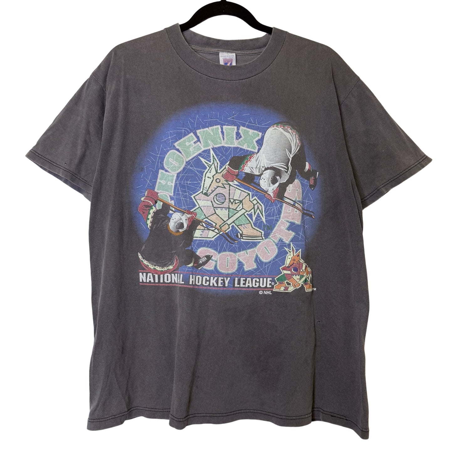 90's Phoenix Coyotes NHL Hockey T-Shirt Sz L (B2542)