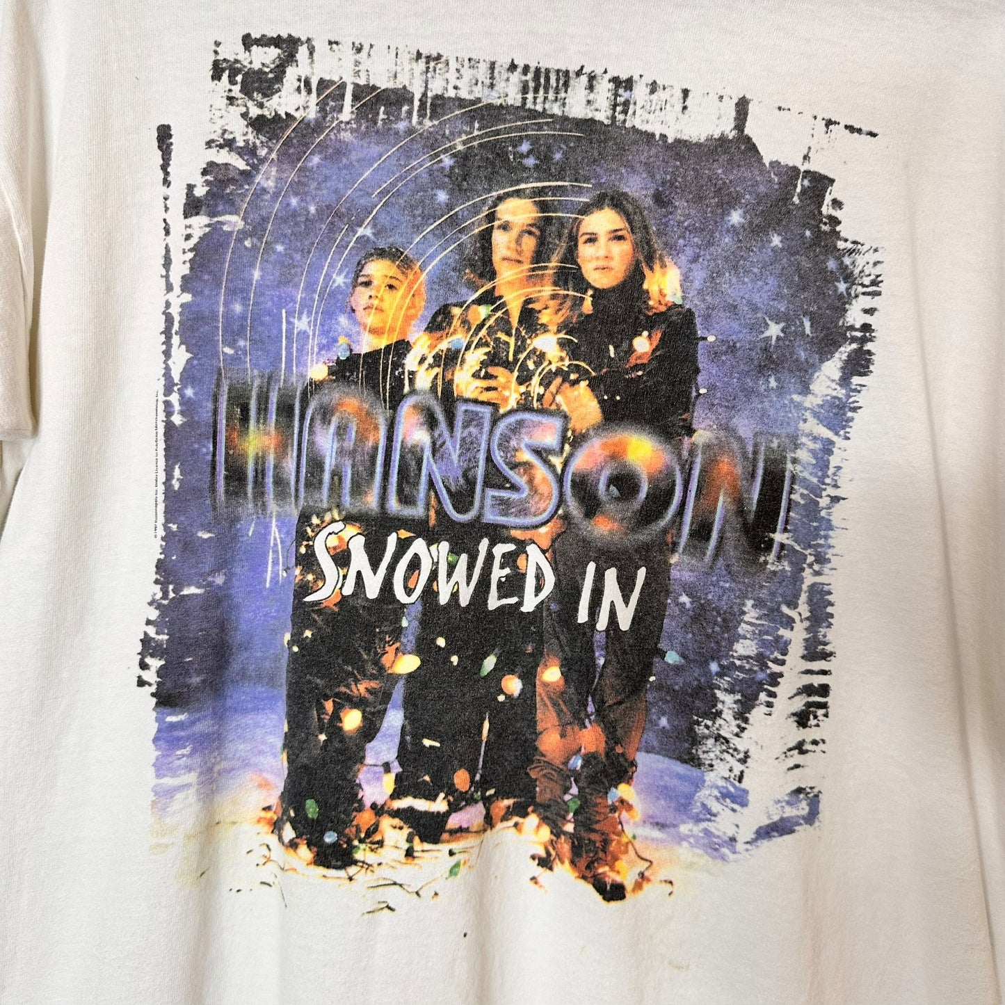 90's Hanson Brothers All Snowed In Concert T-Shirt Sz L (A2084)