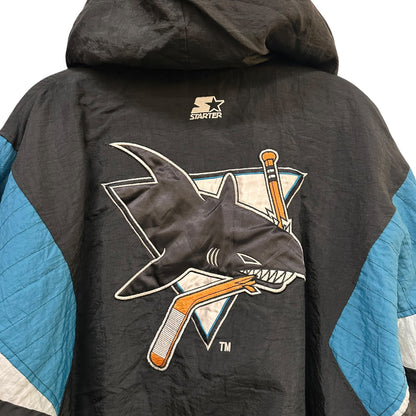 90's San Jose Sharks NHL Starter Jacket Sz M