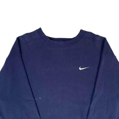 90’s Nike Mini Swoosh Navy Crewneck Sz XL (A2284)