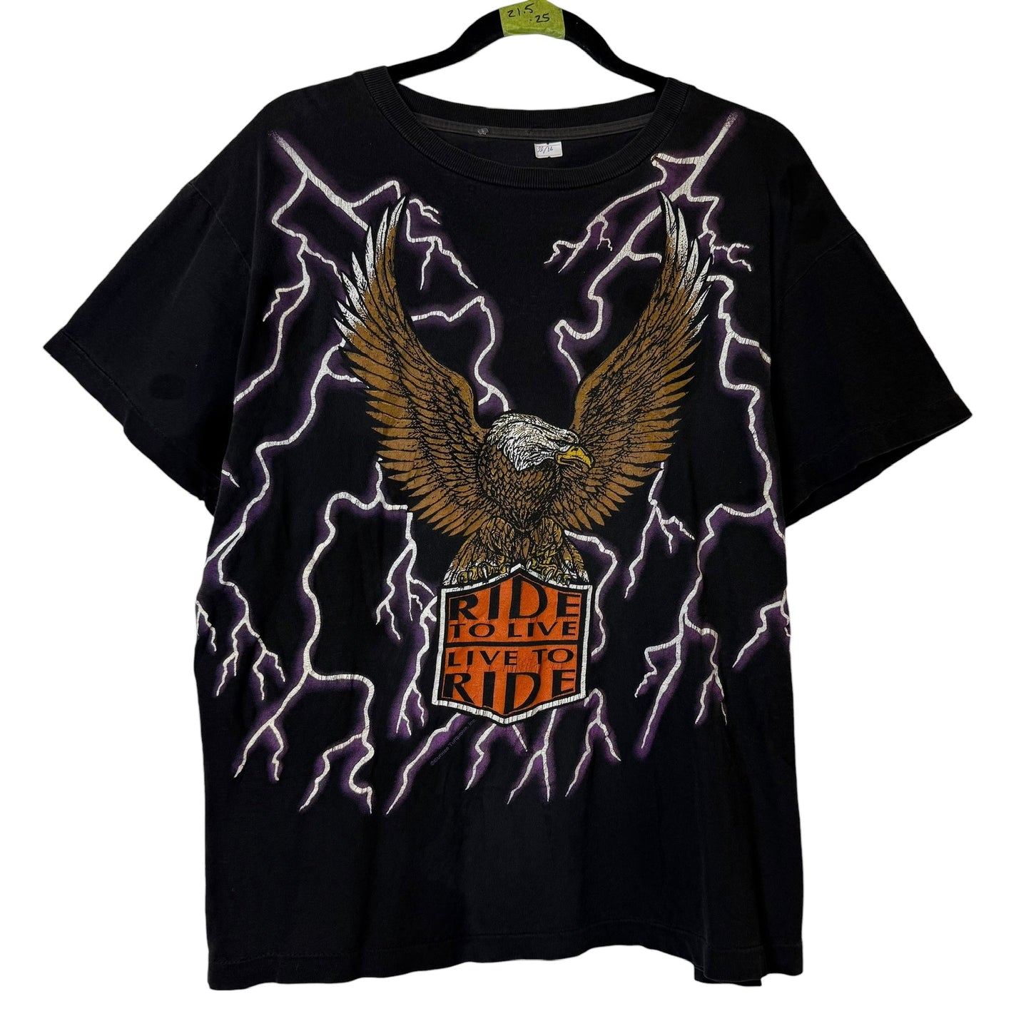 90s Eagle Ride to Live American Thunder T-shirt Sz M (B1713)