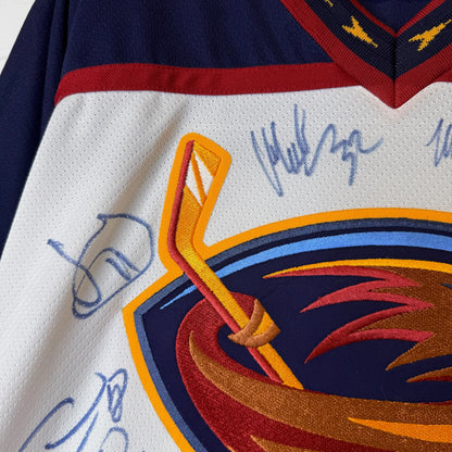 90s Atlanta Thrashers CCM Hockey NHL Jersey Autographed Sz L (B1981)