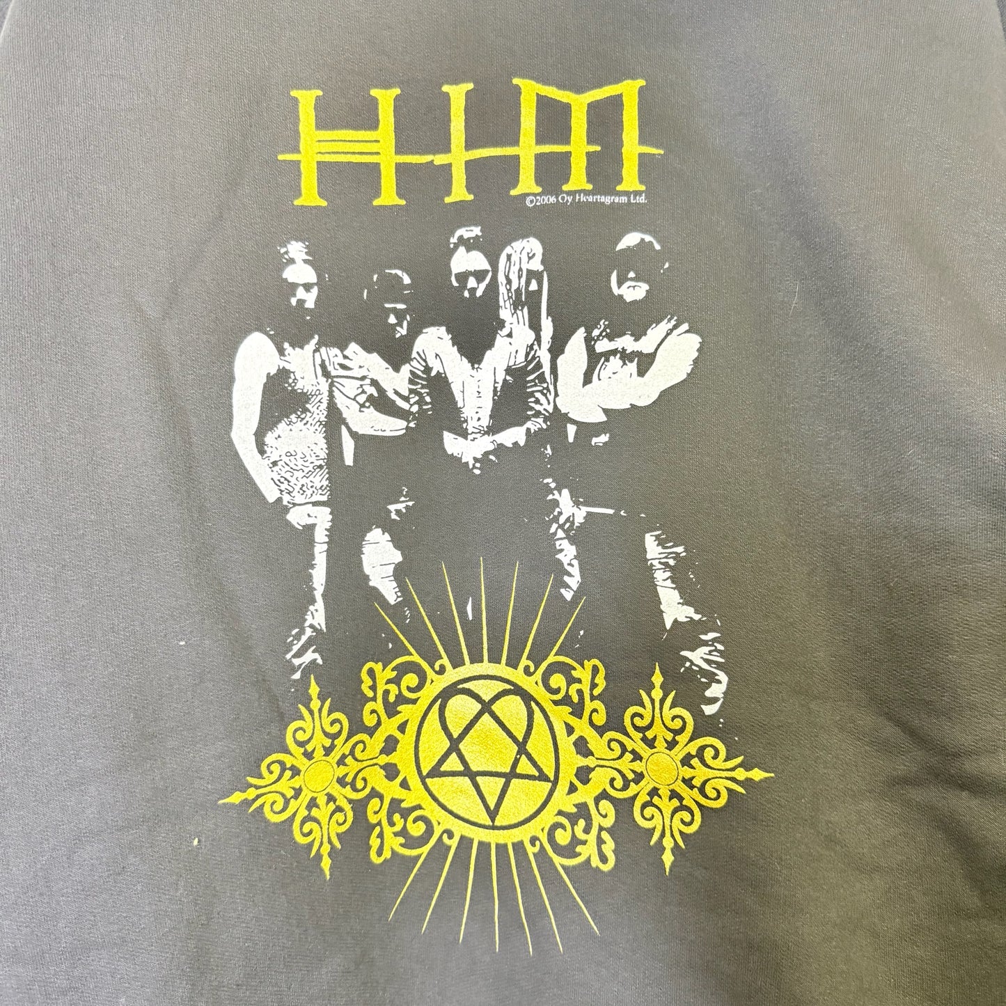 2006 HIM Heartagram Hoodie Sz L (B2038)