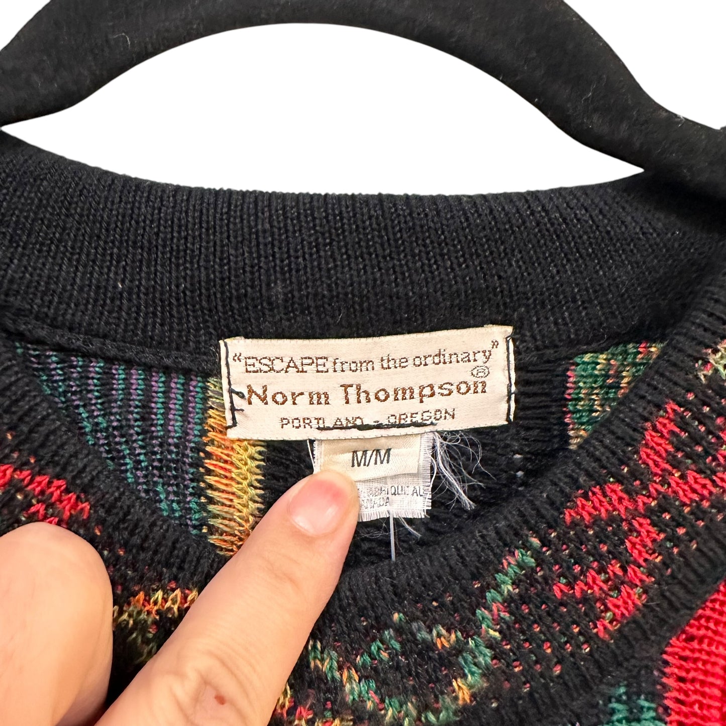 90's Coogi Style by Norm Thompson Knit Sweater Sz M (A7470)