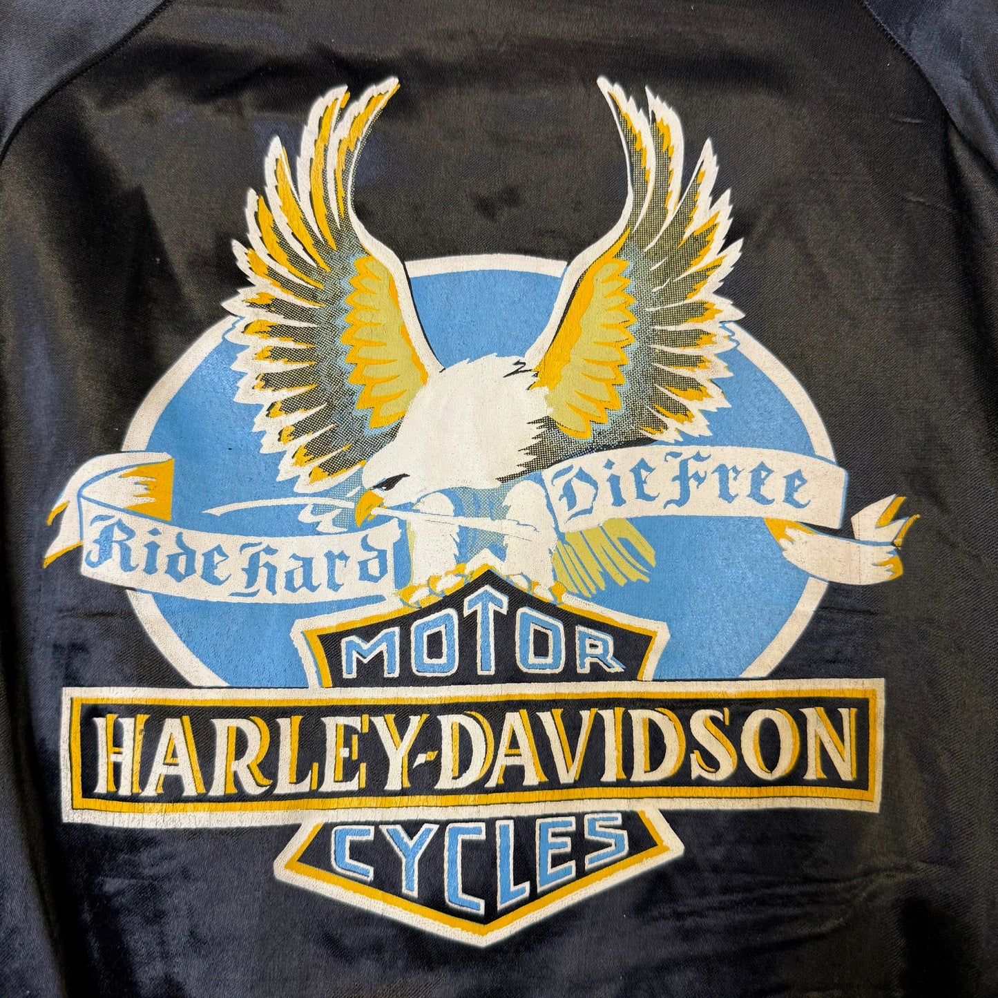 80's Harley Davidson Satin Jacket Sz S (B455)