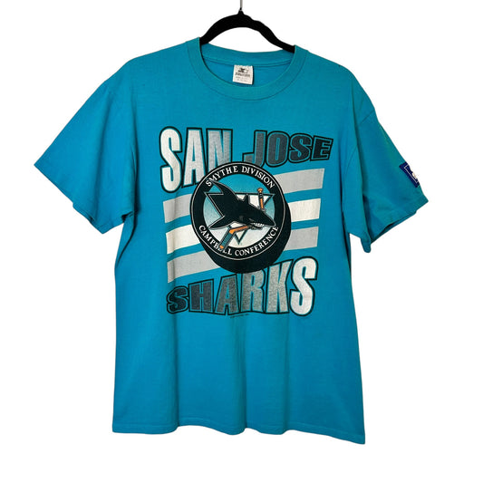 1991 San Jose Sharks NHL T-Shirt Sz M (A670)