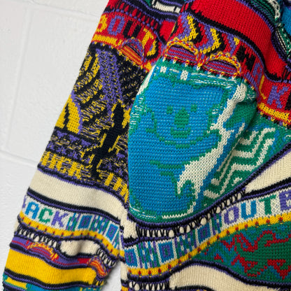 Genuine Coogi Australia Print Limited Edition Knit Sweater Sz S (B2401)