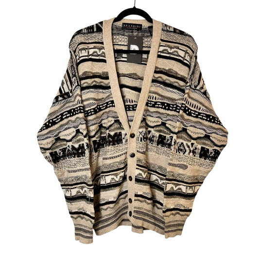 90's Coogi Style Cardigan by Brandini Sz L (A7980)