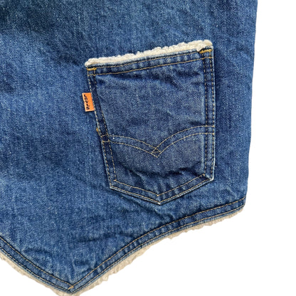 Vintage 80s Levi's Sherpa Lined Denim Vest Sz L (A3125)