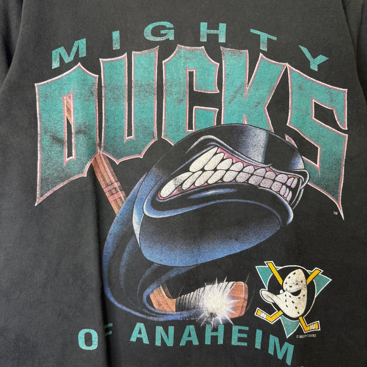 90’s Anaheim Mighty Ducks NHL T-shirt Sz XL (B2419)