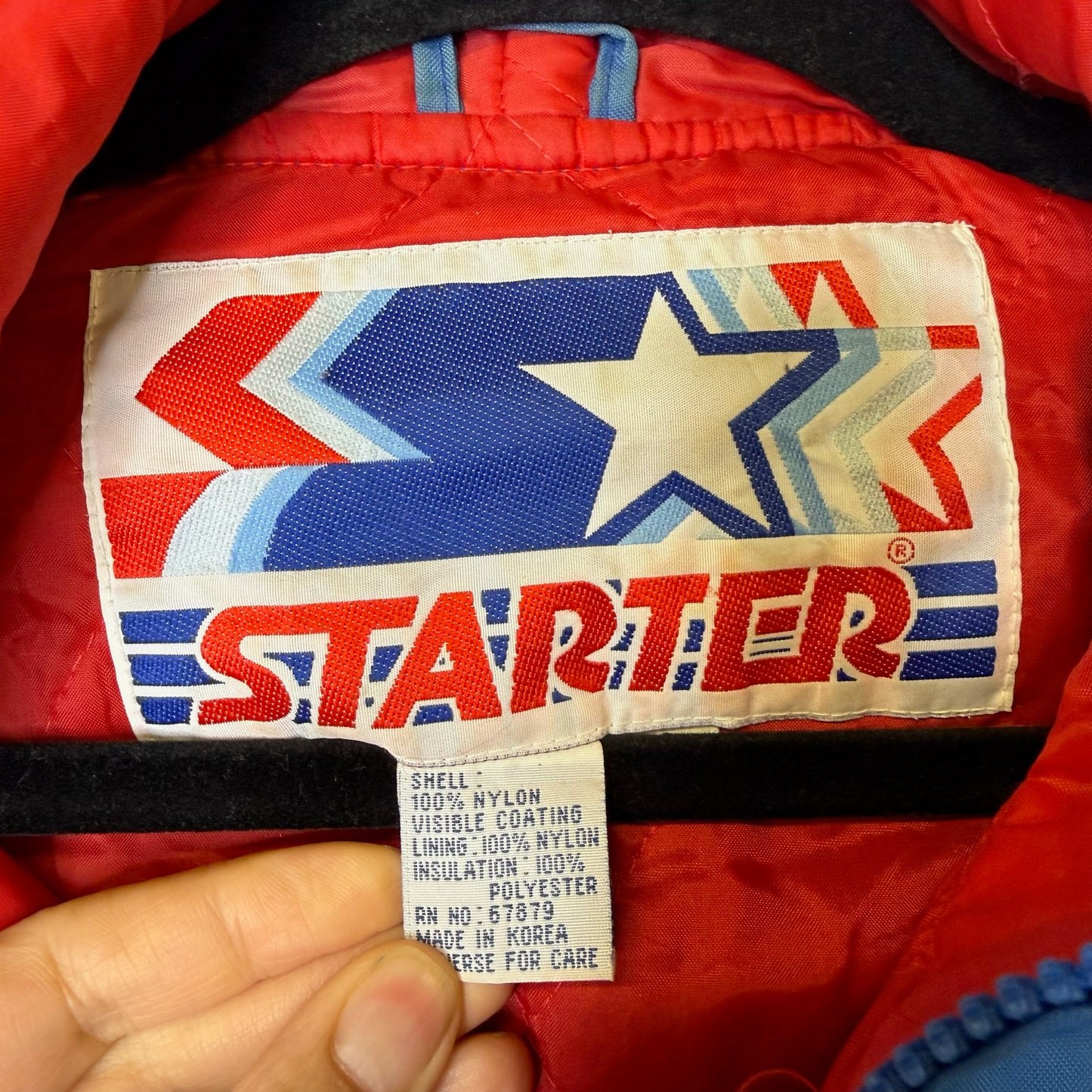 90s Texas Rangers MLB Starter Jacket Sz L (B2358)