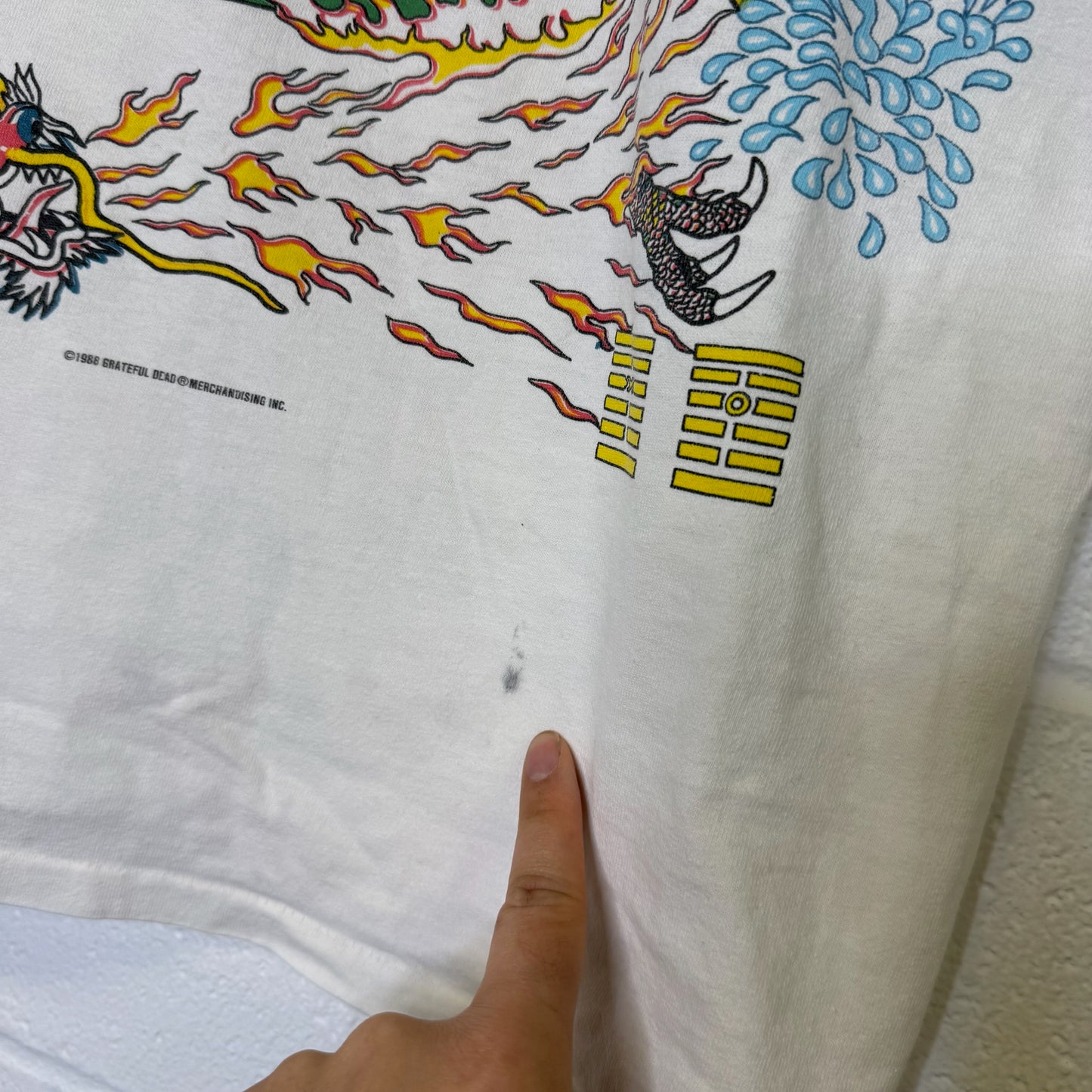 1988 Grateful Dead Year Of The Dragon Band T-Shirt Sz L