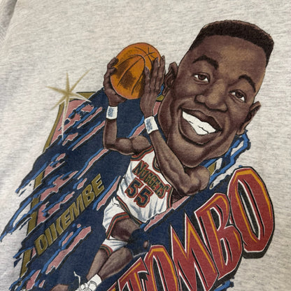 90s Denver Nuggets Mutumbo NBA Salem Caricature T-Shirt Sz L (B2810)